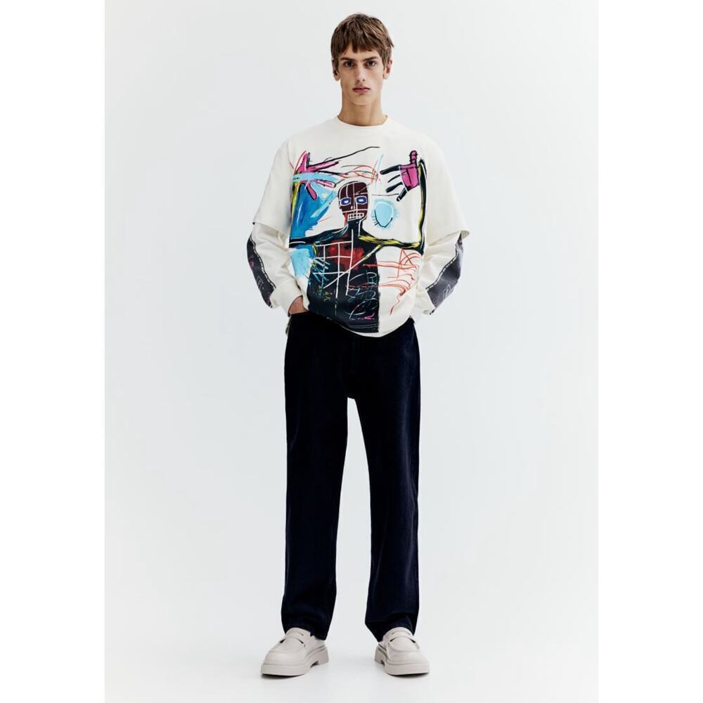 H&M x Basquiat x Ev&Tela Loose Fit Cotton Resort Shirt